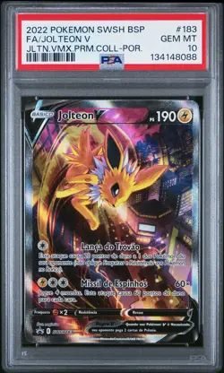 2022 POKEMON SWSH BLACK STAR PROMO #183 FULL ART/JOLTEON V PSA 10 - Image 1