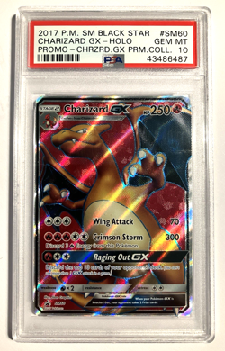 2017 Pokemon SM Black Star Promo CHARIZARD GX #SM60 PSA 10 Gem Mint - Image 1