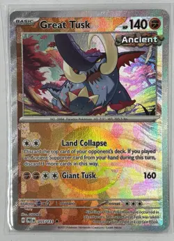 Great Tusk (Poke Ball Pattern) 055/131 Pokemon Sv: Prismatic Evolutions Holo - Image 1