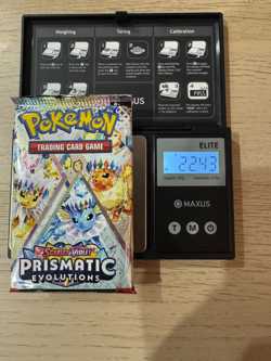 VERY HEAVY! 22.43g Prismatic Evolutions Pokemon TCG Booster (SEALED) - Image 1