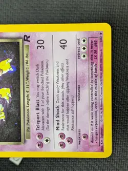 Dark Alakazam 1/82 - Team Rocket Unlimited Holo Rare Pokemon TCG LP - Image 5