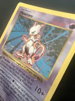 1999 Pokemon Base Set Mewtwo 10/102 Shadowless Holo Rare - HP - Image 2