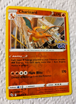 Pokemon TCG, Charizard 010/078, Pokemon Go, Reverse Holo Rare, NM - Image 2