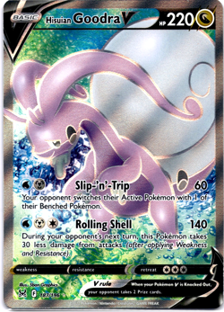 Pokemon TCG Hisuian Goodra V 187/196 Lost Origin Full Art Holo Rare Near Mint - Image 1