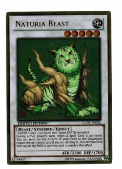 Yu-Gi-Oh Card: Naturia Beast GLD5-EN032 Gold Rare Limited Edition! NM - Image 1