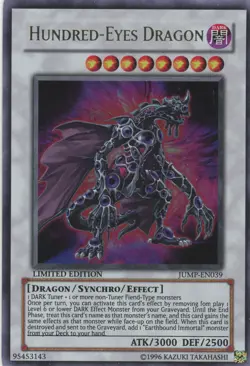 Yugioh Hundred-Eyes Dragon JUMP-EN039 Ultra Rare LP - Image 1