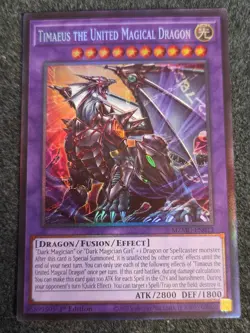 MZMU-EN012 Timaeus the United Magical Dragon Collector's Rare YuGiOh - Image 1