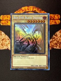 🔥YUGIOH • RED EYES BLACK DRAGON • GHOST RARE • GFP2-EN176 • 1st EDITION • NM🔥 - Image 1