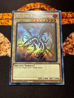 🔥YUGIOH • RED EYES BLACK DRAGON • GHOST RARE • GFP2-EN176 • 1st EDITION • NM🔥 - Image 2
