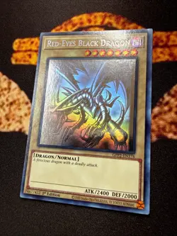 🔥YUGIOH • RED EYES BLACK DRAGON • GHOST RARE • GFP2-EN176 • 1st EDITION • NM🔥 - Image 3