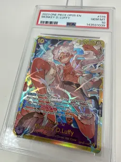 One Piece Monkey D Luffy PSA 10 OP05-119 SEC Awakening Of The New Era - Image 3