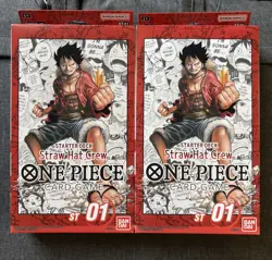 Bandai One Piece Straw Hat Crew Starter Card Game Deck - (ST-01) x 2 - Image 1