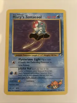 Pokemon TCG Misty's Tentacool Gym Heroes Card 32/132 Regular Rare - Image 1