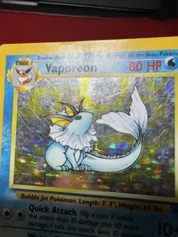 Vaporeon 12/64 Holo Rare Jungle Pokemon Card DMG - Image 4