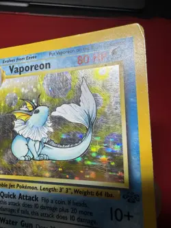 Vaporeon 12/64 Holo Rare Jungle Pokemon Card DMG - Image 5