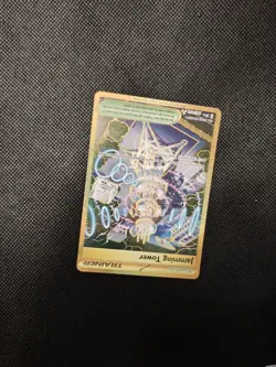 Pokemon TCG Jamming Tower Destined Rivals Gold Trainer Card 243/182 Holo N/M - Image 2