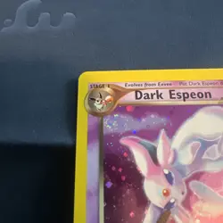 Pokemon Neo Destiny 1st Edition Holo Rare Dark Espeon Card 4/105 Vintage SWIRL! - Image 3