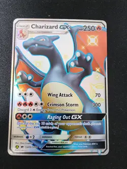 Pokemon TCG Charizard GX Hidden Fates Holo Full Art Ultra Rare Card SV49/SV94 - Image 1