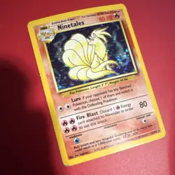 Pokemon Ninetales Base Set Holo Rare 12/102 80 HP English TCG Card - Image 1