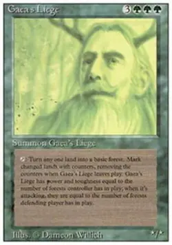 Gaea's Liege ~ Lightly Played 3rd Edition Revised MTG Magic UltimateMTG Green Ca - Image 1