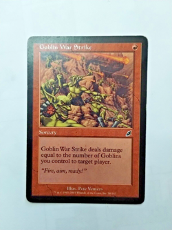 MTG Goblin War Strike Scourge Regular Common - Some Edge Wear - See Pics - Image 2