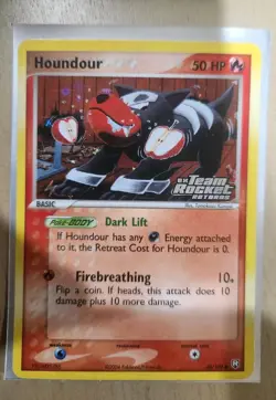 Houndour EX Team Rocket Returns 60/109 Reverse Holo Stamped 2004 Pokemon NM - Image 1