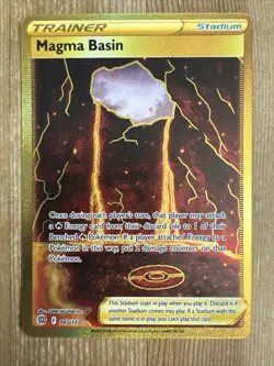 Magma Basin - 185/172 - Secret Rare Sword & Shield: Brilliant Stars Pokemon NM - Image 1