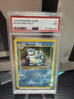 Pokemon TCG Blastoise 2/102 Holo Rare Base Set, Original LP - Image 1