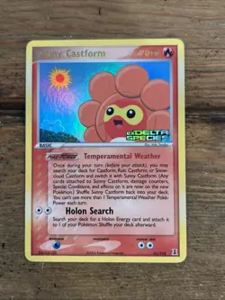 Pokemon Sunny Castform #31 Reverse Holo EX Delta Species 2005. NM+ - Image 1