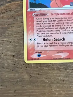 Pokemon Sunny Castform #31 Reverse Holo EX Delta Species 2005. NM+ - Image 5