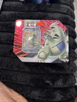 NEW Pokemon TCG Tyranitar V Strikers Tin Sealed Potential Evolving Skies inside - Image 1