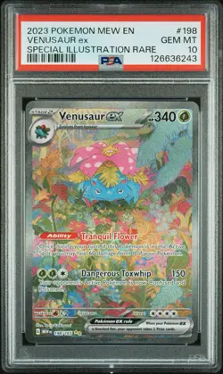 2023 Pokemon 151 Venusaur ex 198/165 Special Illustration Rare PSA 10 - Image 1