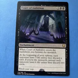 Court of Ambition Commander Legends Mtg Misprint Miscut Shifted Stamp Error - Image 1