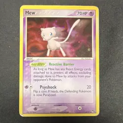 Pokemon Mew 004/017 POP Series 4 Holo Rare 70HP Psyshock Pokemon TCG Card Stock - Image 1