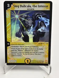 2004 Duel Masters Trading Card Sieg Balicula the Intense # 8/55 Holo Foil - Image 3