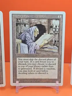 🟤 (4) 1994 Magic The Gathering LIBRARY OF LENG REVISED 3RD EDITION LIGHT PLAYED - Image 3