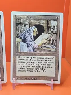 🟤 (4) 1994 Magic The Gathering LIBRARY OF LENG REVISED 3RD EDITION LIGHT PLAYED - Image 5