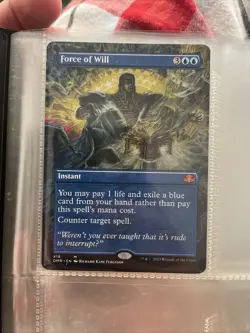 Force of Will #418 · Dominaria Remastered · Borderless · Non-Foil · Mythic Rare - Image 3