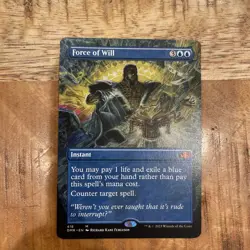Force of Will #418 · Dominaria Remastered · Borderless · Non-Foil · Mythic Rare - Image 4