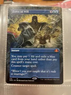 Force of Will #418 · Dominaria Remastered · Borderless · Non-Foil · Mythic Rare - Image 5