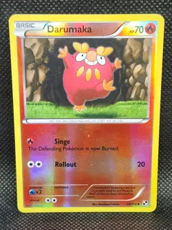 Pokemon Darumaka Black & White Reverse Holo 24/114 LP Condition - Image 1