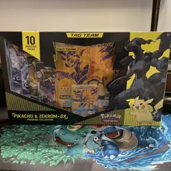 Pokemon Pikachu & Zekrom GX Premium Collection Box SEALED 3x Evolving Skies - Image 1