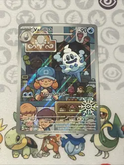 Vanillish Illustration Rare Stamped Pokemon 2025 Holiday Calendar #190/182 Mint - Image 1
