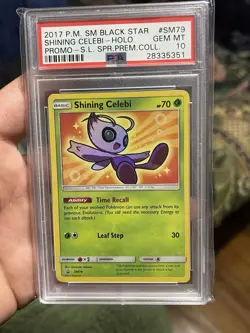 2017 Pokemon S&M Shining Legends Promo SPC #SM79 Shining Celebi PSA 10 Gem Mint - Image 1