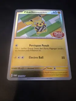 Pikachu Berkemeja Batik Promo 191/SV-P Holo Foil Green Pokemon Indonesia Journey - Image 2