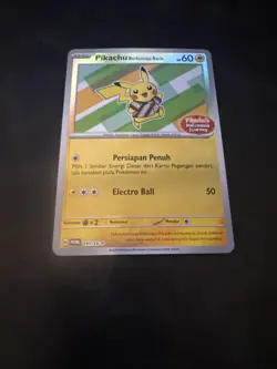Pikachu Berkemeja Batik Promo 191/SV-P Holo Foil Green Pokemon Indonesia Journey - Image 3