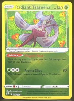 Pokemon TCG Radiant Tsareena 016/195 Swsh12: Sword & Shield Silver Tempest Holo - Image 1