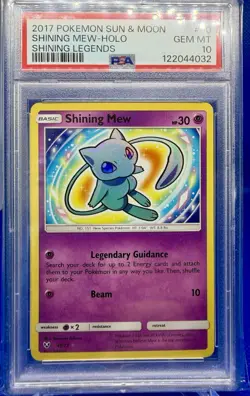 2017 Pokemon Sun & Moon Shining Legends #40 Shining Mew Holo PSA 10 Gem Mint - Image 1