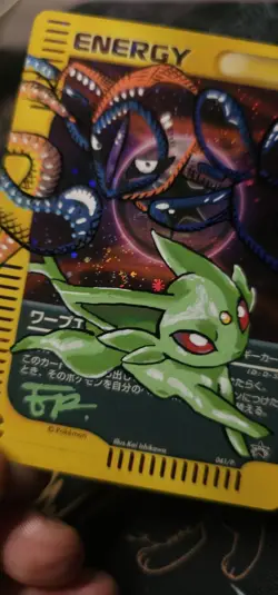 Pokemon TCG Espeon Deoxys 1/1 Custom Sketch Card By Sketch Artist "FreshPrints" - Image 2