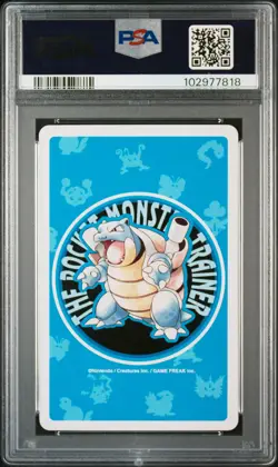 1998 POKEMON BLUE VERSION PLAYING CARDS 7 OF HEARTS #079 SLOWPOKE PSA 10 - Image 2